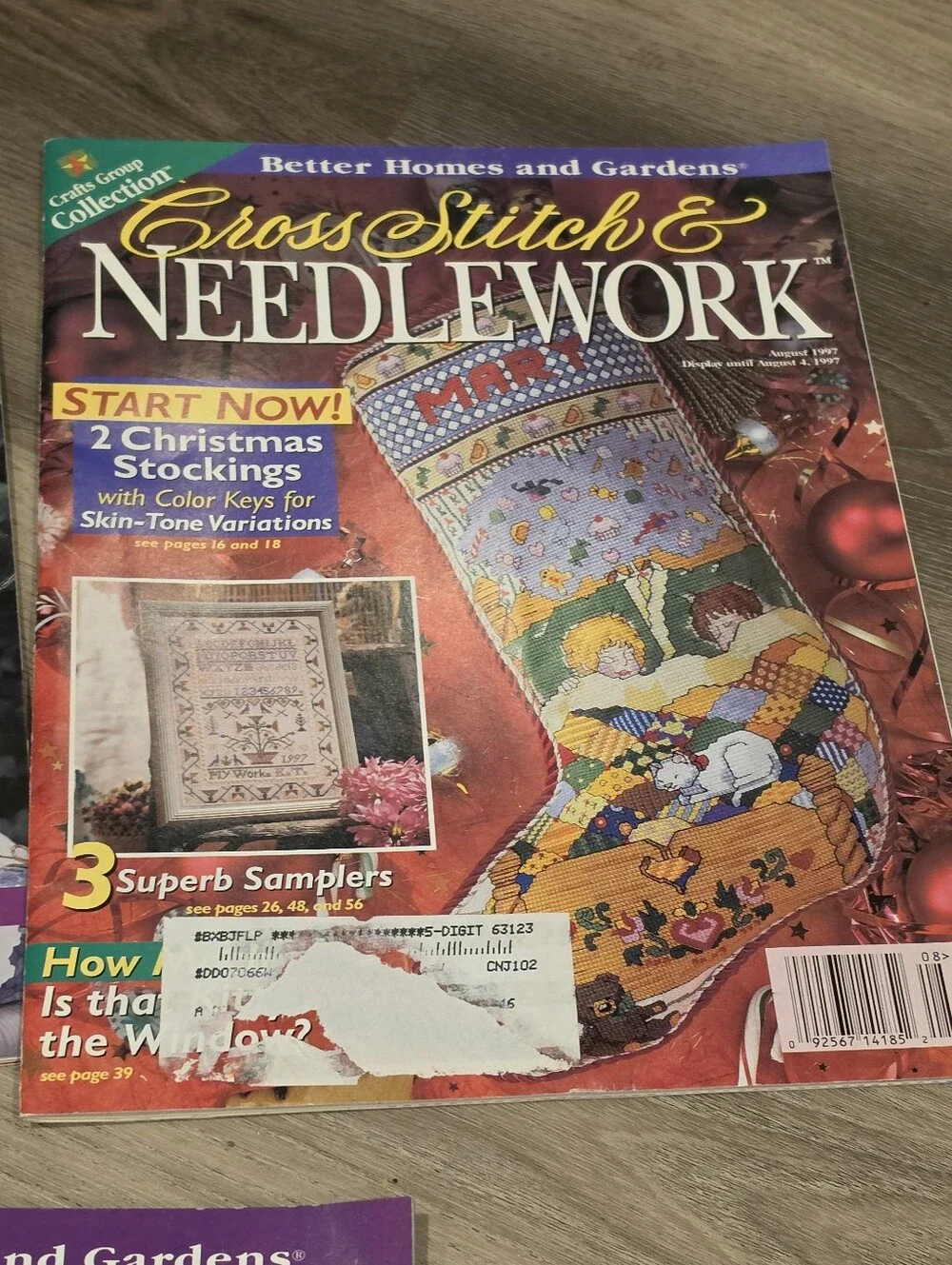 Vintage Better Homes and Gardens Cross Stitch Needlework Magazine Lot 90s Craft